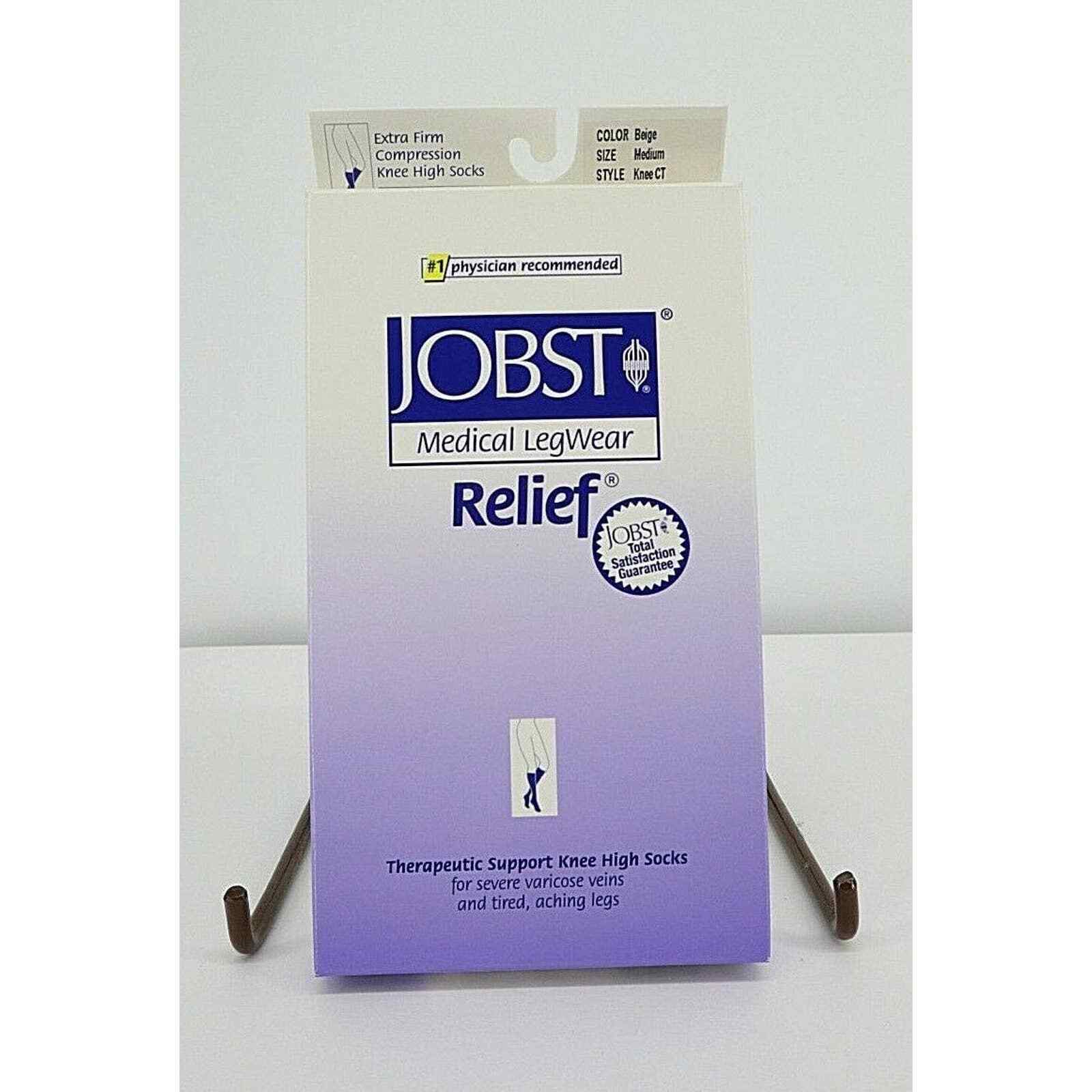 Jobst Relief Knee High 3040 Mmhg Unisex Closed Toe Beige Compression Medium